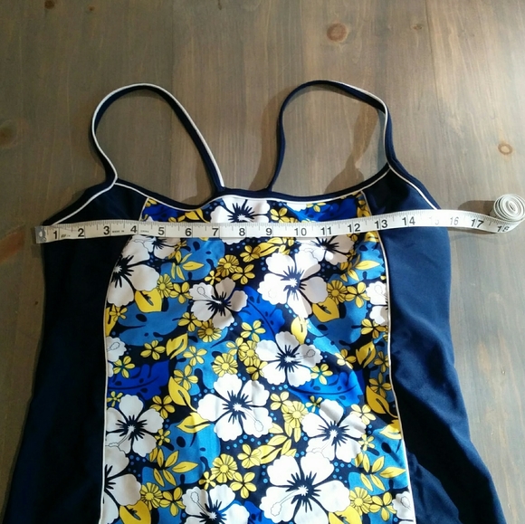 Girls' ROOTS Floral Tankini Swim Top, Size 14 /XXL - Picture 4 of 9